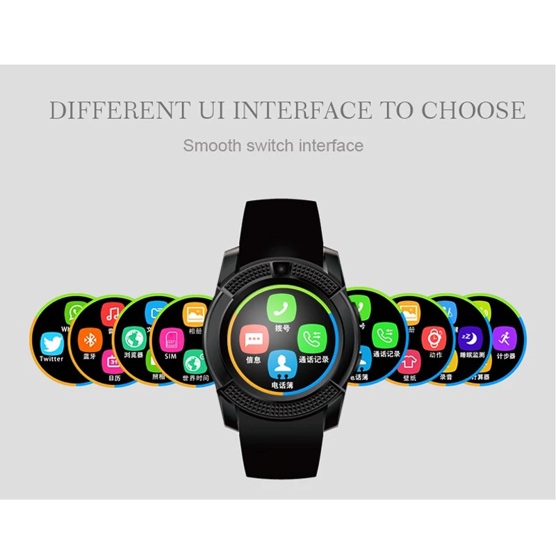 Round Dial Bluetooth Smart Watch Sleep Monitor Pedometer Tracker Sport Watch Sleep Fitness Tracker Smartwatch for Android