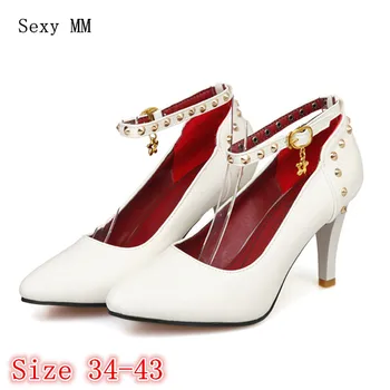 

High Heels Ladies Pumps High Heel Shoes Women Stiletto Woman Party Wedding Shoes Kitten Heels scarpin Plus Size 34 - 40 41 42 43