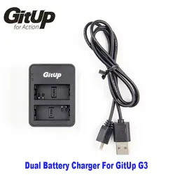 Оригинальный двойной слот зарядное устройство для GitUp G3 Duo Git3 Экшн-камера Резервное зарядное устройство для DV адаптер переменного тока