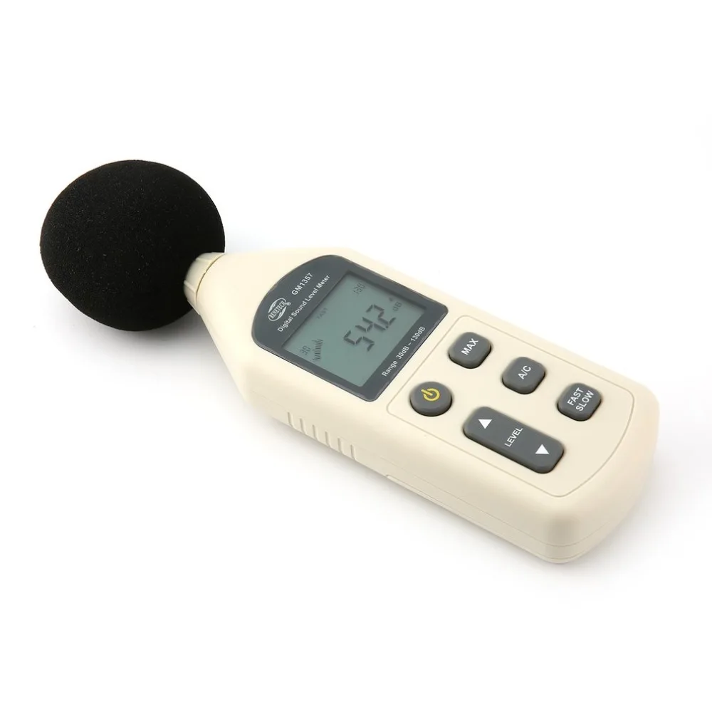 BENETECH GM1357 шум тестер 30 130dB цифровой измеритель уровня звука в децибел ЖК дисплей A/C