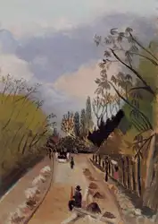Высокое качество картины маслом холст репродукции Rue de l'Observatoire (1896-1898) Анри Руссо живопись ручная роспись