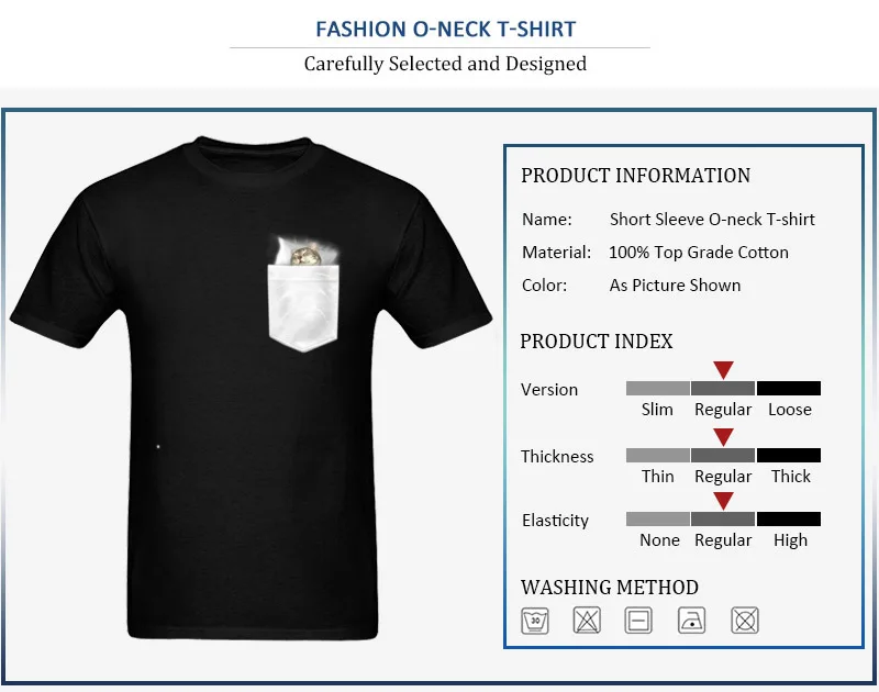 CAT SLEEPING IN MY POCKET Mens T-shirts Newest Summer Tops & Tees All Cotton O Neck Short Sleeve Crazy Tee Shirt Summer Autumn CAT SLEEPING IN MY POCKET