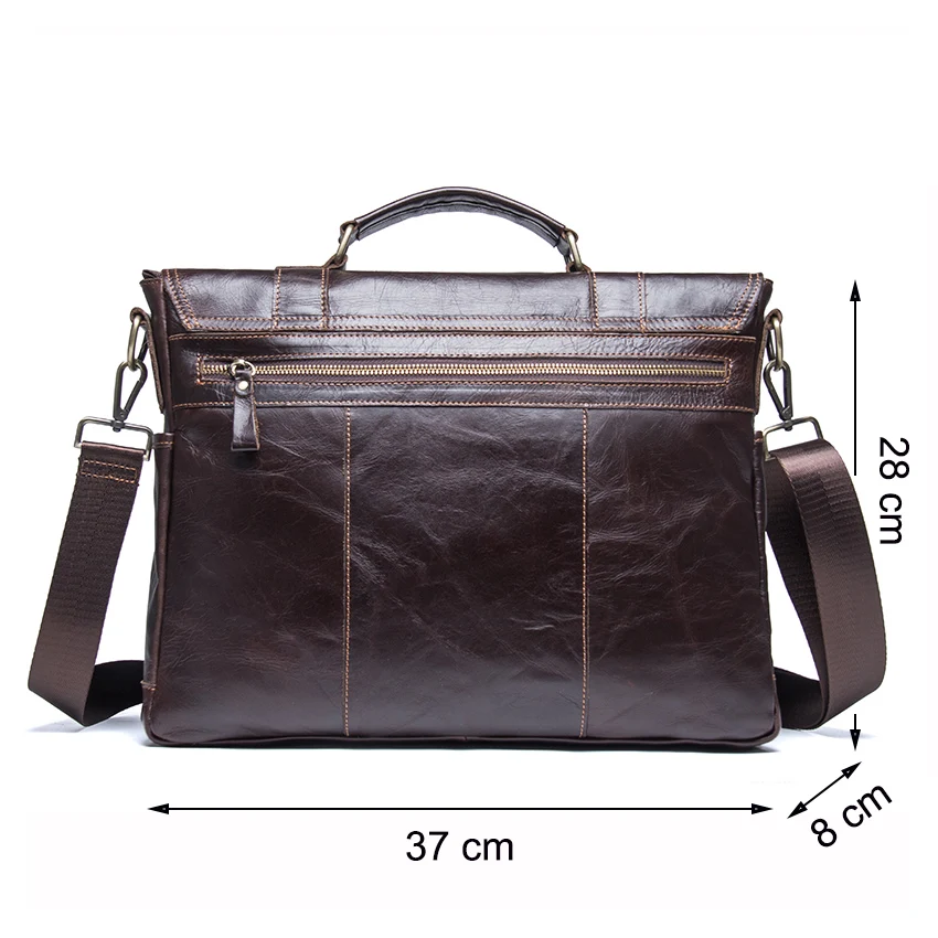 Популярный мужской портфель из натуральной кожи, деловая сумка для ноутбука, повседневная большая сумка на плечо, винтажные сумки-мессенджеры, роскошные сумки