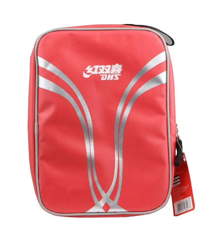 DHS оригинальная новая сумка для настольного тенниса один слой для ракетки Rhinoceros технология водонепроницаемый чехол Высокое качество пинг-понг - Цвет: Red
