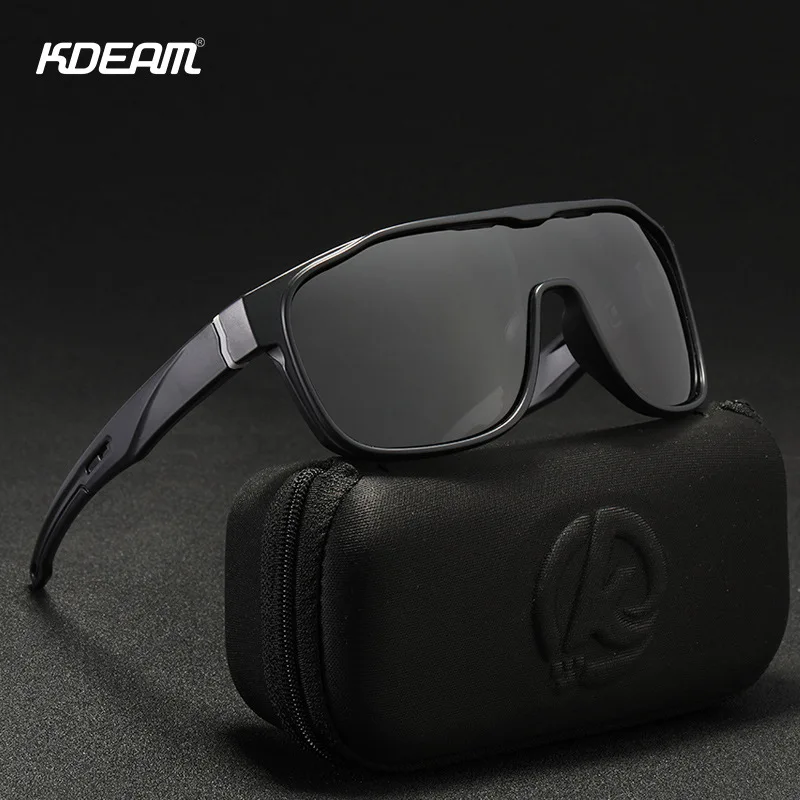 

KDEAM Brand Design Oversized Sunglasses Men Big Glasses Frame Windproof Goggles Sports Style Square Shades Male Shades KD139