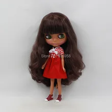 1/6 кукла телесного цвета для серий № 230BL9128 с челкой длинные каштановые волосы подходит для поделок сменная игрушка для девочек