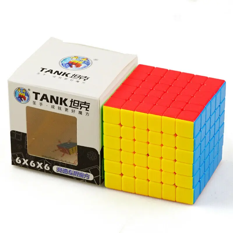 Shengshou танк 6x6 магические кубики Stickerless скоростной танцевальный куб 6x6x6 3D головоломка ультра-гладкая текстура с цветными кирпичиками блок