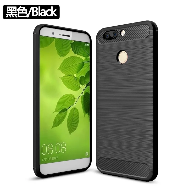 

huawei nova 2 plus case new Luxury Slim Brushed Pattern Rugged Protective Back Cover TPU Silicone for huawei nova 2 plus case