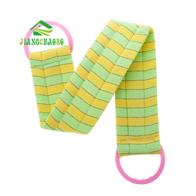 JiangChaoBo длинное банное полотенце с полосками на спине, банное полотенце с потертостями на спине - Цвет: Green And Yellow