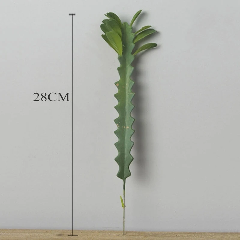 1 шт. поддельные кактус Искусственные суккуленты пластиковые зеленые пустынные листья растений Цветочная композиция реалистичные большие кактусы дешево