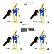 4 шт./лот, мини Звездные войны, фигурки штурмовика, изгой, один боевой робот, Боевой Дроид, строительный блок, фигурка, кирпичные игрушки, подарок