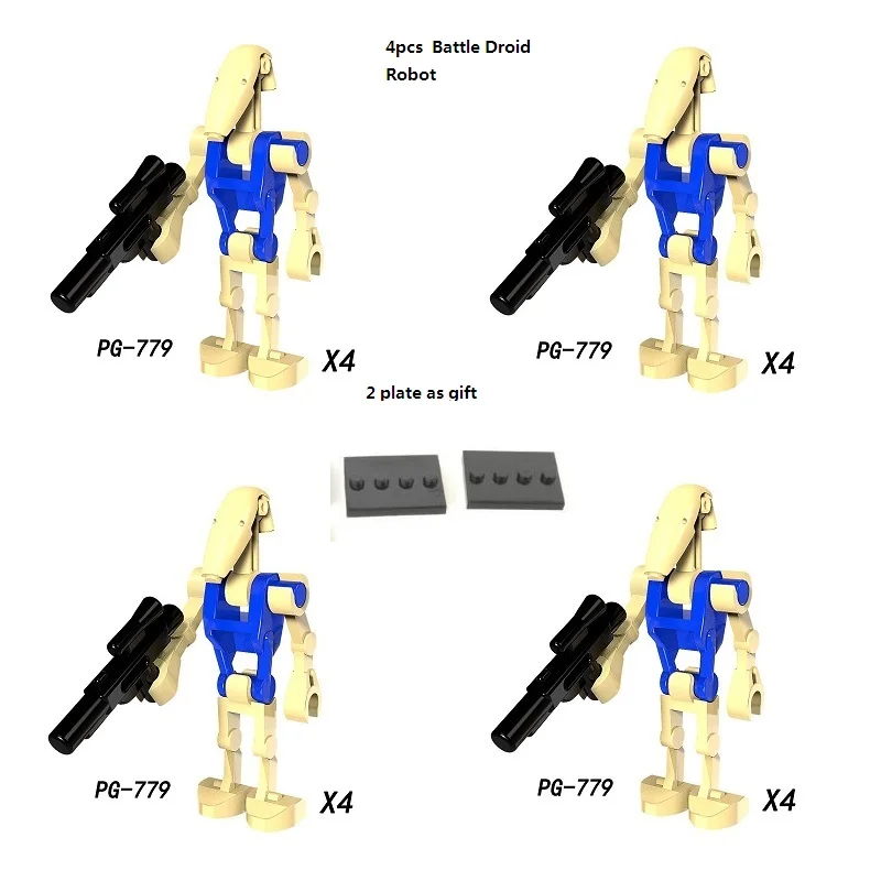 4pcs/lot mini Star Wars Legoingly figure stormtroopers Rogue One Combat Robot Battle Droid Building Block Figure Brick Toys gift