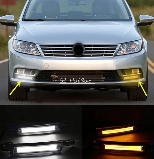 Buy 2x white+yellow LED Daytime Running Lights DRL for