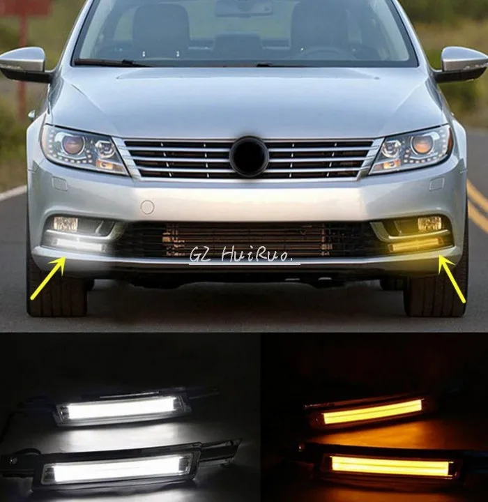 Buy 2x white+yellow LED Daytime Running Lights DRL for