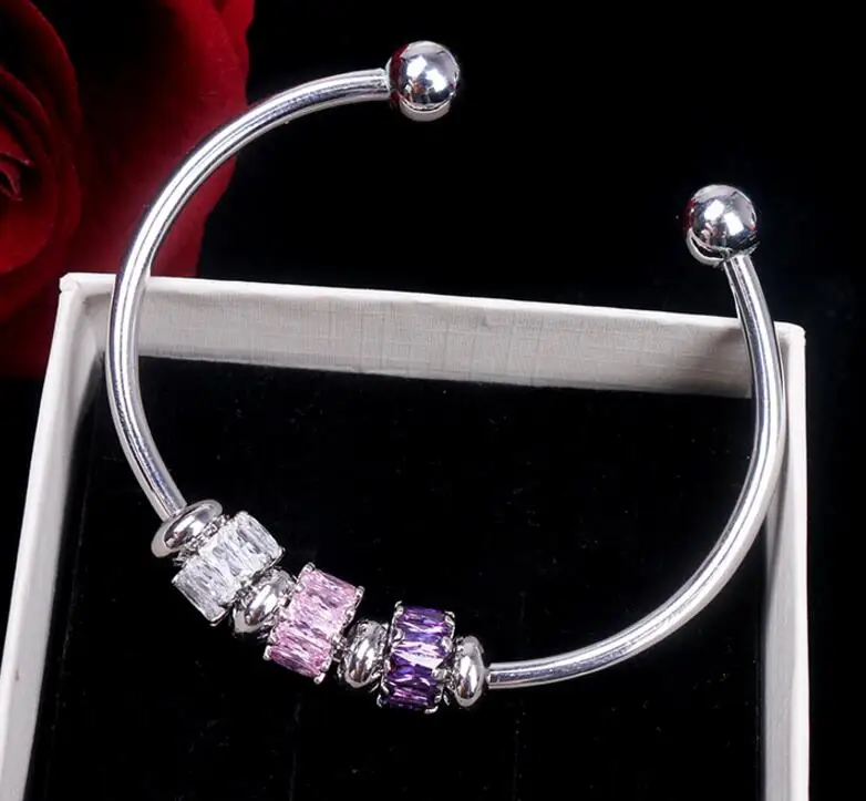 

Free shipping 2018 212 5 hot for sale Silver Bracelet Crystal Creative Simplicity Girls Fashion Bracelet Top Quality