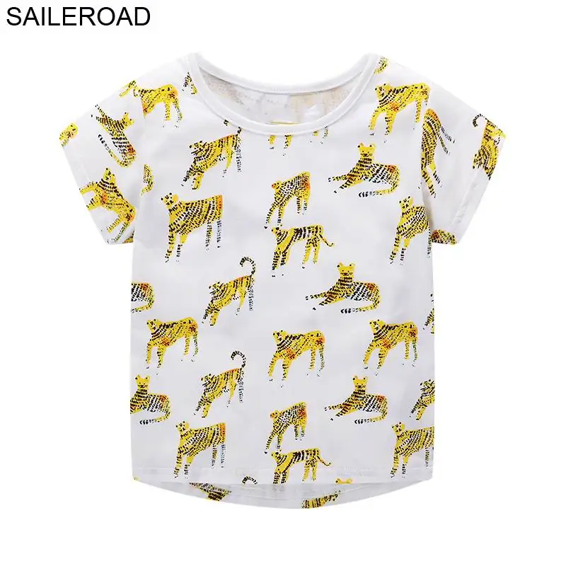 SAILEROAD 4Years Girls Футболки для детей Верхняя одежда Летняя детская одежда мультфильм Детские футболки для мальчиков - Цвет: 6241 same picture