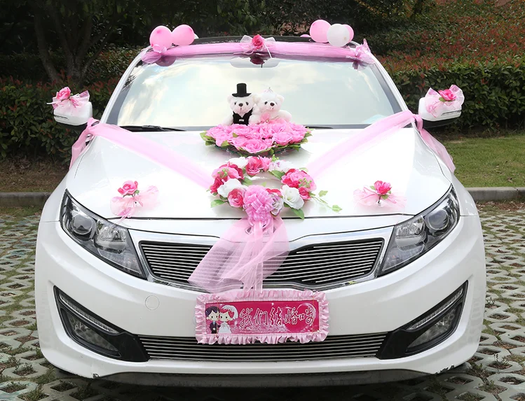 

Wedding Flower Suit Car Decorative Flowers Model Bear Wedding Supplies Wedding Car Decorative Flowers Wreaths
