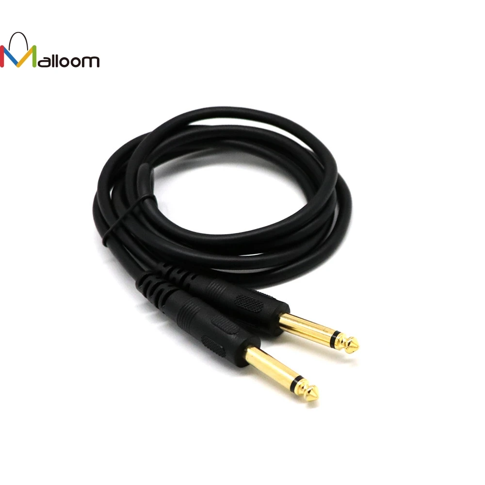 

Malloom Premium 6.35mm Mono Jack 1/4" TS Cable Unbalanced Guitar Patch Cords/Instrument Cable Male to Male Audio Cable#25
