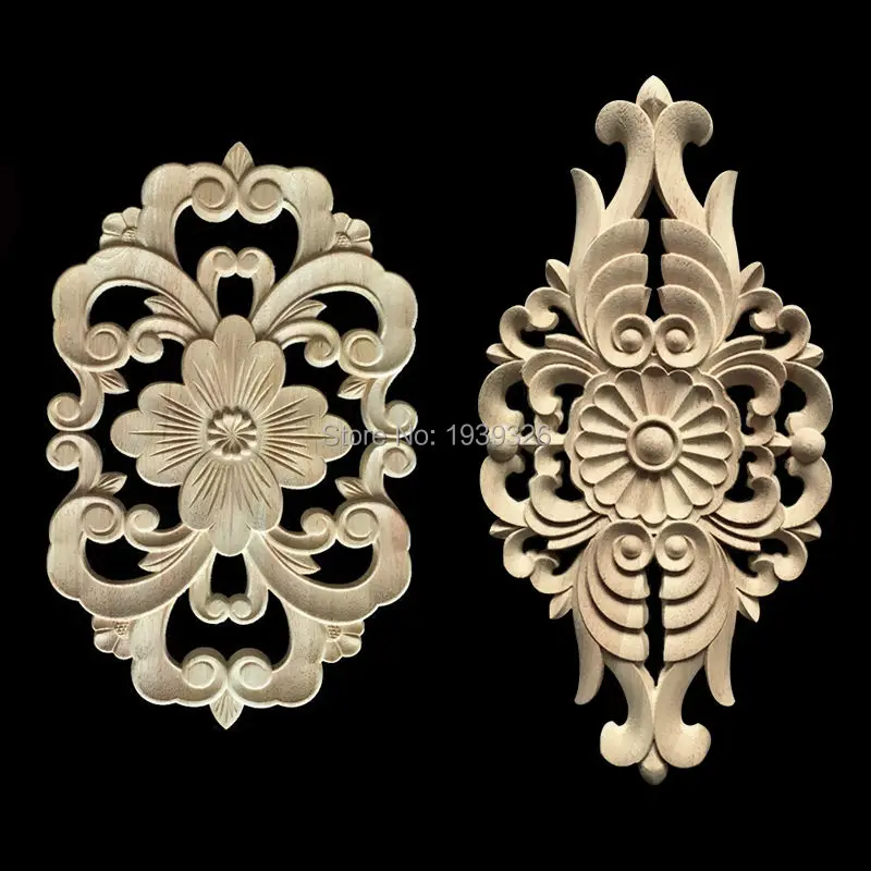 

40cm Irregular Wood Carving Appliques Hanging Decoration Furniture Crafts Vintage Nautical Home Decor Wooden Miniature Figurines