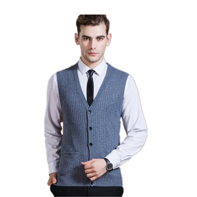 Men's Casual Basic Knit Vest Buttons Down Fashion Clothing New Wool