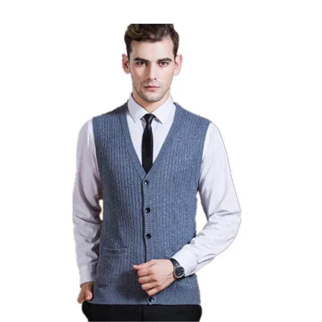 Men's Casual Basic Knit Vest Buttons Down Fashion Clothing New Wool