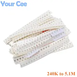 4 20pcs (21Values * 20pcs) 1206 SMD резисторы комплект Сопротивление Ассорти 5% Diy Kit 240 K 5,1 M