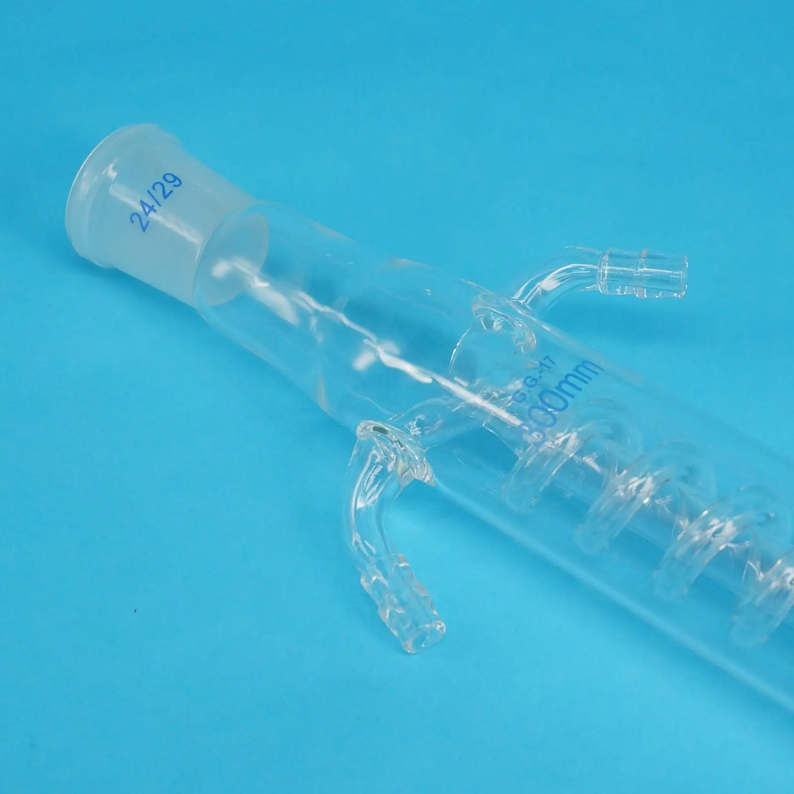 300mm 24/29 Socket Joint Dimroth Reflux Glass Condenser Drip Distillation Lab