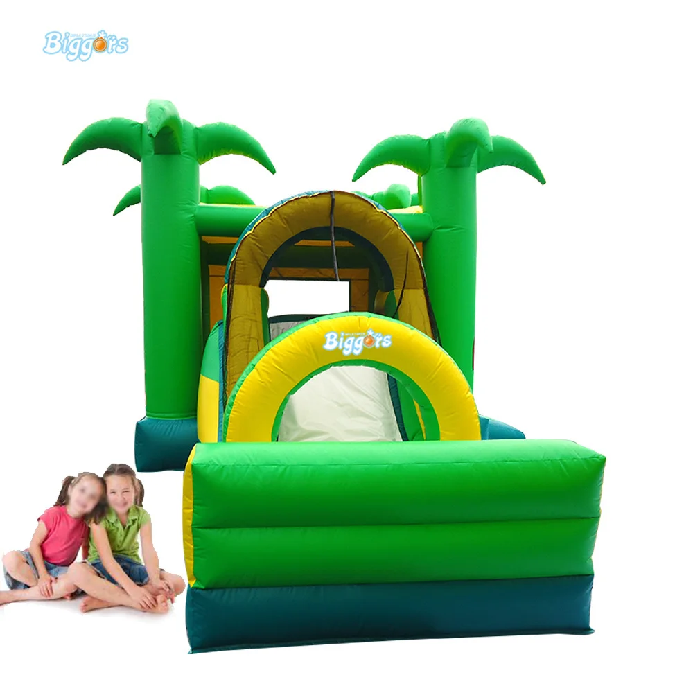 Sea Shipping Jungle Inflatable Slide Jumper Combo Bouncer Bouncy Castle Slide With En71 Certification free shipping commercial 5 4 5m dragon inflatable bouncer castle with slide