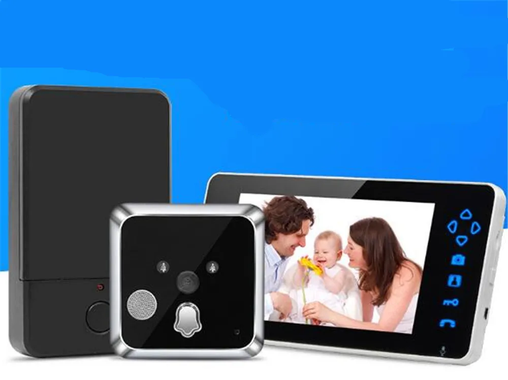 

7 Inch Wireless Peephole Viewer Long Distance Wireless Video Door Phone