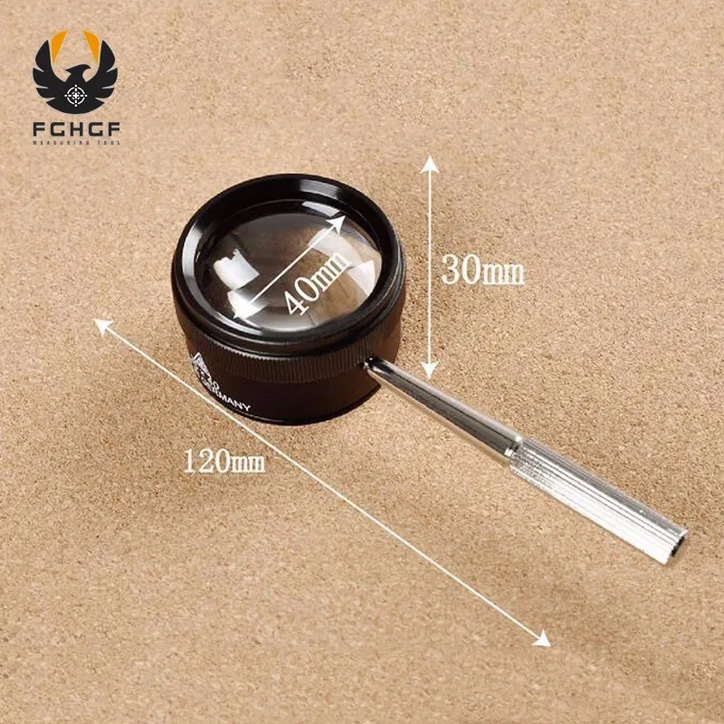 

FGHGF 30X 40mmPortable Handheld Jewelry Magnifying Opticals Glass For Watch Repair Tool Handle Loup Magnifier loupe