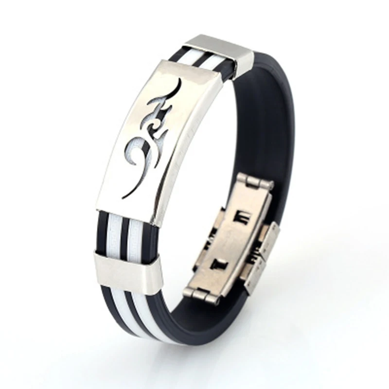 Qevila 2019 Hot Bracelet Men Fashion Fire Simple Stainless Steel Adjustable Bracelets for Men Korean European Style Bangles Gift (11)