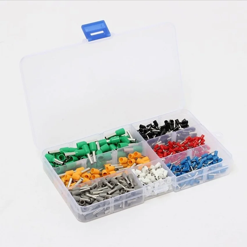 

600Pcs/lot 7 Types Insulated Cord End Terminal Bootlace Cooper Ferrules Kit Set Wire Copper Crimp Connector