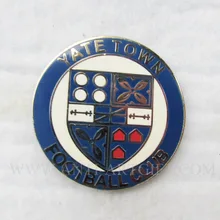 На заказ новейший мягкий значок с эмалью круглой формы 26 мм футбольная Клубная брошь бесплатный дизайн без MOQ