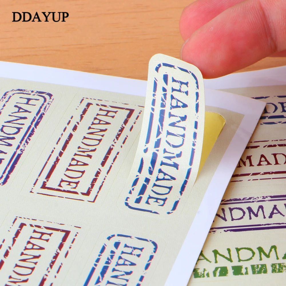 80pcs/10Sheet Vintage Scrapbooking Kraft Paper Labels Envelopes