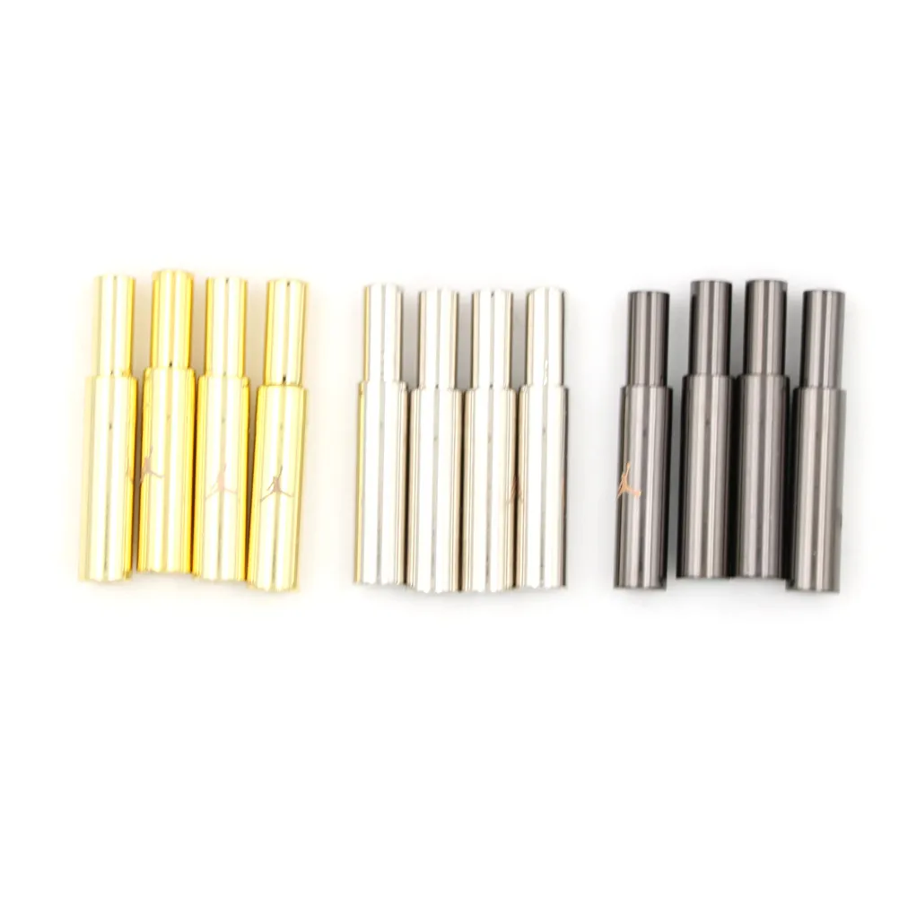 4PCS DIY Replacement Screw On No Glue Shoelace Metal Tips Shoelaces Gunmetal Head Decoration Metal Aglets For Shoe Laces Tips