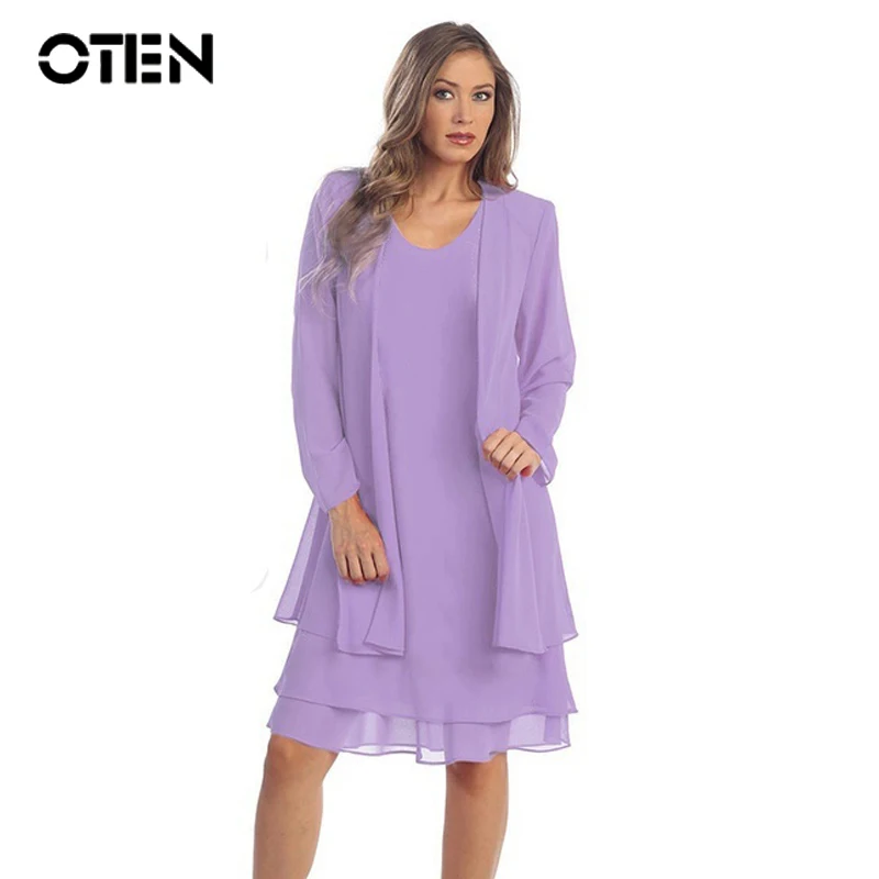 

OTEN Two Piece set 5XL Plus size Clothing Women Sexy Long sleeve Loose White Party Chiffon midi dress trending products 2018
