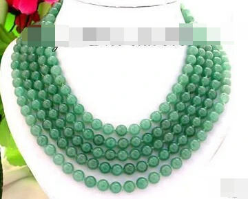 

1267 nature round bright green jade necklace