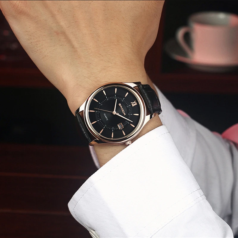 2018 Men's Large Dial Quartz Watch Men Sport Watches Clock Wristwatch Relogio Masculino Leather Men Wristwatches Relojes Hombre