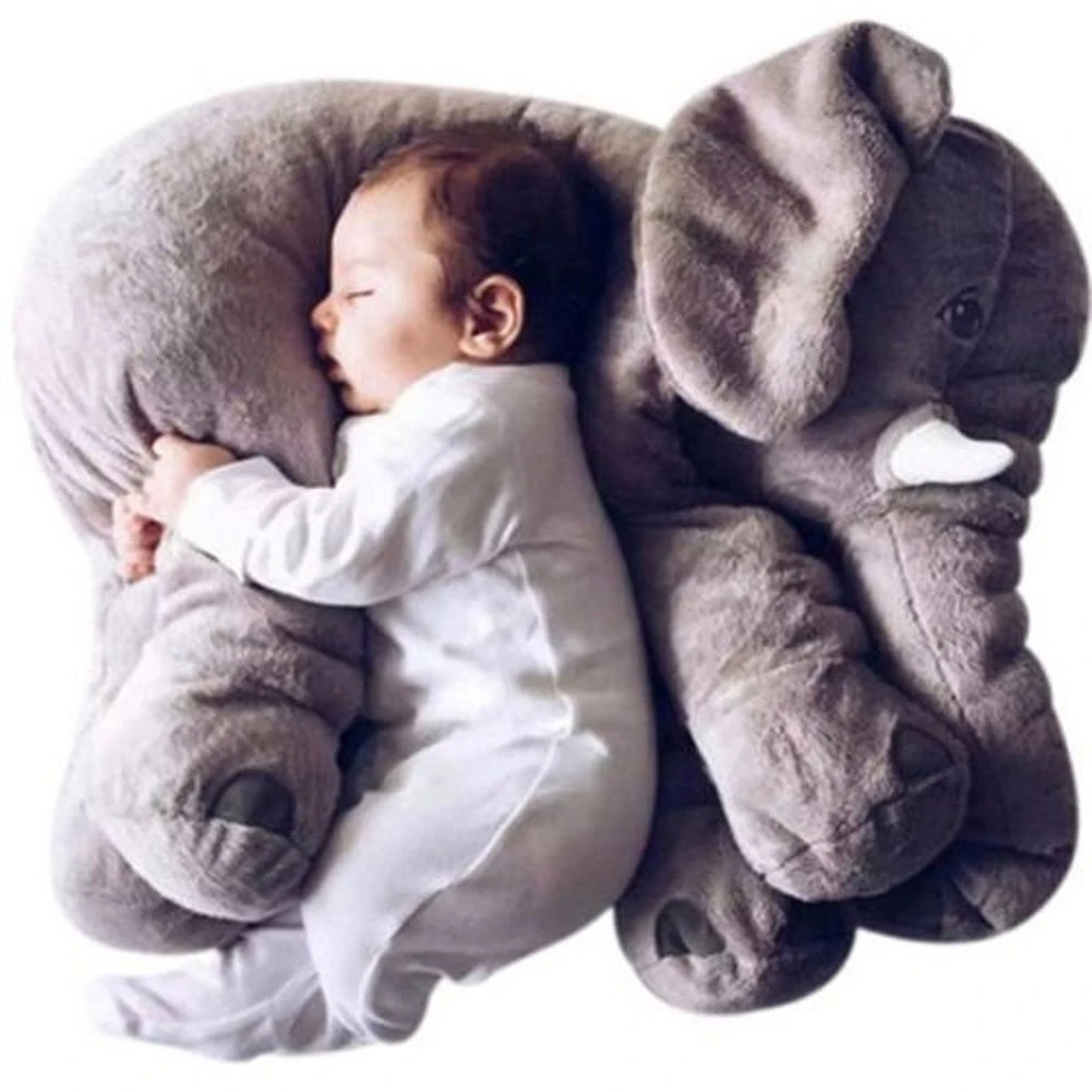 Cojín grande de 60cm para bebé, juguetes de elefante de suave para dormir, almohada de para bebé|Peluches y muñecos de peluche| -
