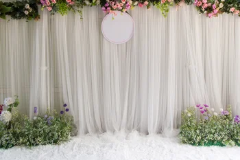 

LIFE MAGIC BOX Wedding Backdrop Fund Photocall White Smash Cake Curtain Photography Backgrounds