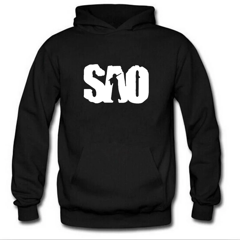 

SAO Sword Art Online Winter Autumn Hoodies Men Anime COS Clothing Fleece Sweatshirt Mens Hoodies harajuku Hip Hop Streetwear