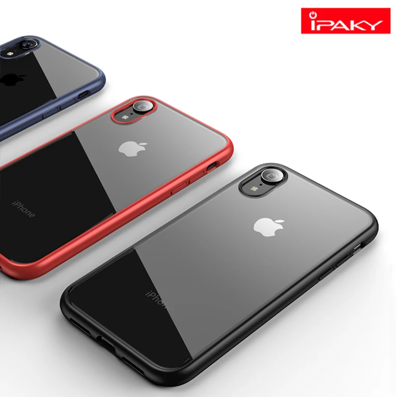 IPAKY Прозрачный чехол для телефона ударопрочный PC + TPU на афон айфон iphone SE 2 2020 7 8