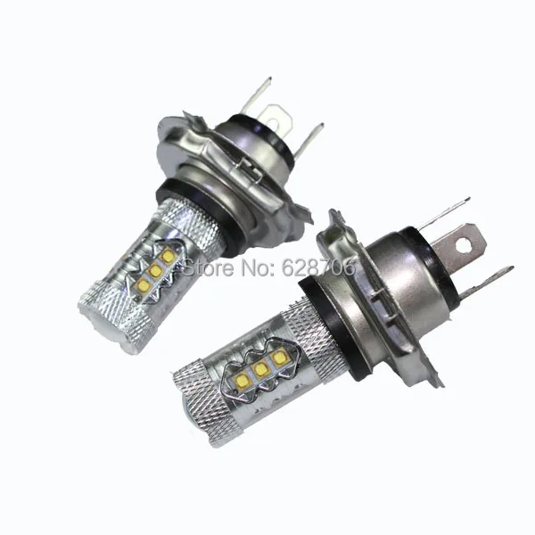 H4 80 Вт 16x CREE светодиодный автомобильные белые фасветильник ближнего и дальнего