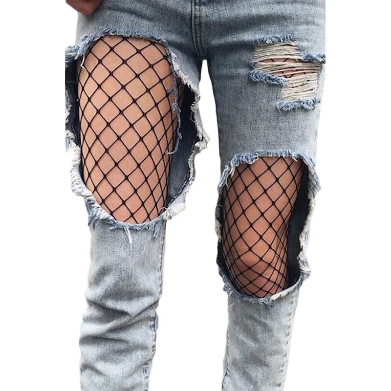 Sebowel 2018 Good Stretch Sexy Ripped Jeans For Women High Waist Ladies