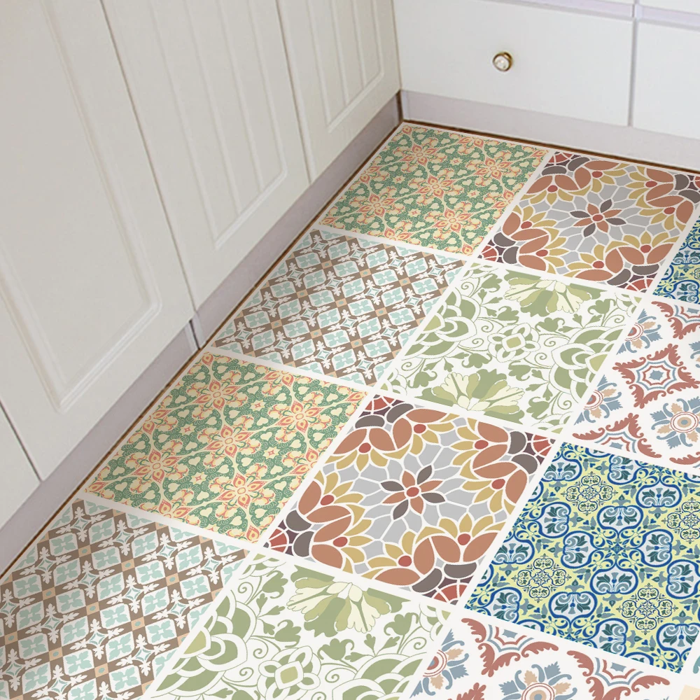 Funlife Средиземноморский декор наклейки на пол Геометрическая Наклейка стену