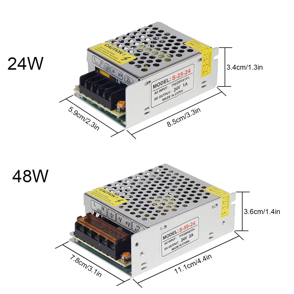 Трансформаторы DC24V Светодиодный адаптер 24 Вт 48 Вт 240 Вт 360 Вт импульсный источник питания