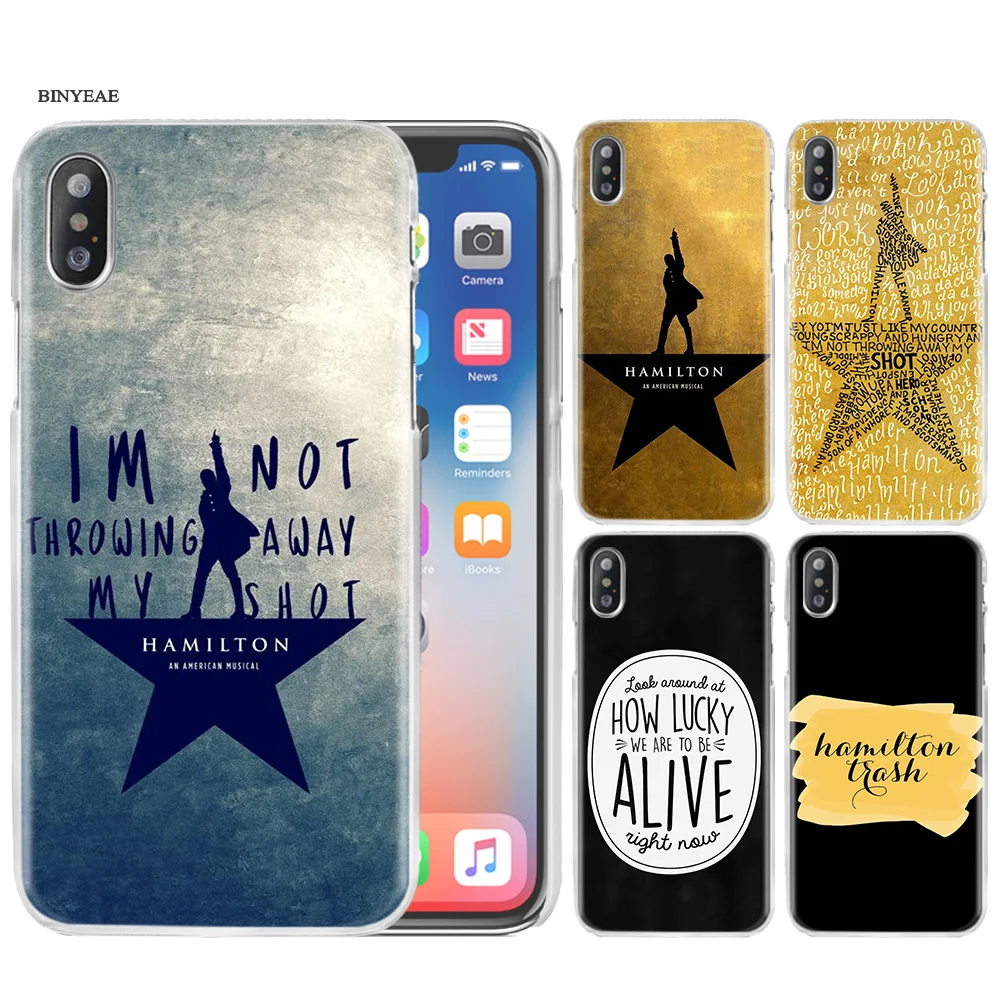 

Hamilton Musical Lyrics Phone Case Cover Clear Hard PC Plastic for iPhone XS Max XR 7 8 6 6s Plus X 5 5s SE 5C 4 4S Coque Capa