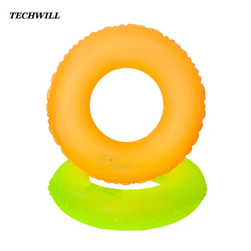 

Fluorescent color Adult Kids Swimming Ring Single-layer Inflatable Swimming Circle Life Buoy Swmming Equipment Common Ring Float
