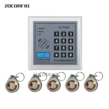 Автономный контроллер доступа с 10 шт. EM брелоки RFID клавиатура управления доступом цифровая панель считыватель карт для системы дверного замка