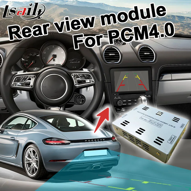 

Rear view adapter interface for Porsche PCM4.0 system RCA signal input mirror link support